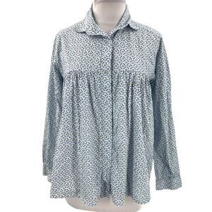 Kilt New Zealand cotton Lennox floral top NZ 8 US XS oversized